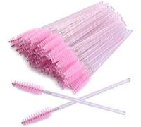 Tbestmax 200 Disposable Eyelash Brush Mascara Wands Spoolies for Eye Lashes Extension Eyebrow and Makeup Pink