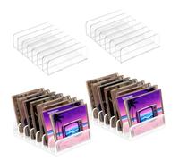 Tbintul 2 unidades de soporte de acrílico transparente para almacenamiento de DVD o CD, soporte para almacenamiento de DVD, soporte para cosméticos, almacenamiento y organización