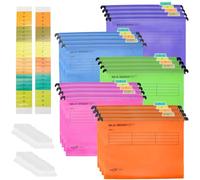 Tbintul 20 Piezas A4 Carpetas Colgantes,Archivos de Suspensión con Pestañas e Insertos de Tarjetas,Archivo Carpetas Colgantes Polipropileno,Archivadores Colgantes para Escuela Hogar Trabajo Oficina