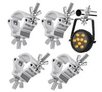 Tbintul 4Pcs Abrazaderas de Tubo Para Iluminación de Escenario,Abrazadera Para Luces de Escenarios,Pinza de Gancho Truss Clamp para 30-35mm Tubo Carga 80kg