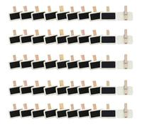 Tbintul 50 Piezas Mini Clips De Pizarra, Mini Pizarra De Madera Con Clip 4 X 2 cm, Borrable Tablero De Mensajes Para Letrero De Nombre, Dejar Mensaje Recordatorios Nota, Los Precios, Etiquetas De Nom