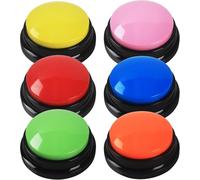 Tbintul 6 Piezas Botones Perros Comunicación Buzzers con Botones de Grabación Botón de Grabación de Voz para el Adiestramiento y la Interacción con Mascotas