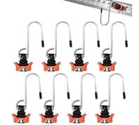 Tbintul 8 Piezas Ganchos para Rieles de Aerolíneas,Airline Rail Fitting,Accesorios para Riele de Aerolíneas para Colgar Artículos de Hasta 50 kg