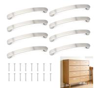 Tbintul 8 Piezas Tiradores Armarios de Aleación de Aluminio, Tirador De Arco Para Gabinete, Tiradores Muebles De Cocina, Para Puerta De Armario De Cocina, Distancia Del Agujero 128MM