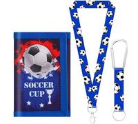 Tbintul Cartera Niño,Cartera de para Niño,Monedero Niña,Monedero Niños, Niños(Azul Fútbol)