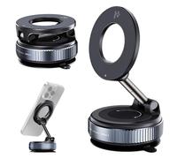 Tbintul Support Telephone Voiture pour MagSafe, Portátil Soporte Movil Coche Ventosa, Ajustable 360°, Chargeur Induction Voiture Magnetique pour iPhone 16 15 14 13 12 Pro MAX Plus