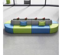 TBJEN Sofá moderno de piel sintética, sofá modular modular adecuado para sala de actividades, área de descanso infantil, sala administrativa, área de lectura