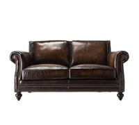 TBJEN Sofá reclinable de cuero, silla reclinable de un solo asiento, sofá de 3 plazas con almohada, juego de muebles modernos y duraderos para sala de estar, marrón vintage doble