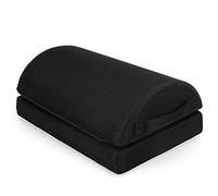 Tbkoeudhg 1 Pieza Reposapiés Debajo Del Escritorio, Negro Doble Capa Reposapiés Ajustable De Memory Foam, Adecuado Para La Oficina