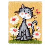 Tbkoeudhg Kit de gancho con de hilo de ganchillo DIY Kit de gancho con de colores preimpresos para adultos niños ()