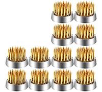 Tbkoeudhg Paquete de 12 arreglos florales, prensa de flores, arreglo floral redondo de Kenzan, mini agujas para rana de flores, soporte para agujas de flores 0,9