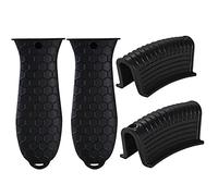 Tbkoeudhg Tapa para de silicona de 4 piezas Tapa para de hierro fundido Tapa para en olla resistente al -Negro