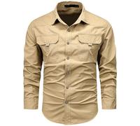 TBloevwlh Azul Safari, Pantalones para Hombre, Mil Tec, Minnesota Jo Nesbo, Forro Cremallera Manga Corta Camisa Safari Camisa Negocios Cuadros Indiana Jones Disfraz, Camisa de Lino Hombre Manga Larga