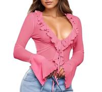 TBloevwlh Blusa pirata mujer vikingos disfraz barroco pirata negro corsé pirata naranja verde corsé carmen blusa blanca con volantes blanco medieval marrón blusa pirata parte superior elegante Darknet