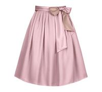 TBloevwlh Delantal tirolesa de encaje para mujer, color rosa, negro, rosa, delantal tiroleso, 70 cm de longitud, delantal brillante, delantal de tafetán, moda tirolesa, talla 32-54, color liso