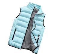 TBloevwlh Dolden - Chaleco híbrido para hombre, chaqueta acolchada, chaqueta deportiva Essential Down Vest con capucha, ligero, resistente al agua, chaleco acolchado plegable