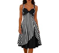 TBloevwlh Falda roja para mujer, disfraz de roquero, blanco, rockabilly, rojo y blanco, palomitas de maíz para niños, cóctel, carnaval, blanco, disfraz, vestido, disfraz de los años 50, enagua roja