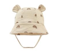 TBloevwlh Sombrero de sol para bebé, protección para el cuello, protección solar de verano, ligero, con cordón, ala ancha, impermeable, transpirable, lindo, suave, playa, exterior, tiempo libre