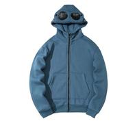 TBloevwlh Suéter con capucha de viaje en modo avión Comfrt modo avión con bolsillos ocultos sudadera con capucha portátil sudadera con capucha con máscara integrada, 04A01 Azul, L