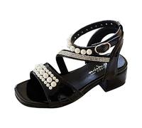 TBloevwlh Zapatos de Niñas Festivo Princesas Lentejuelas Tacón Brillo Fiesta Tacones bajos Elegante Cómodo Correa Fiesta Fiesta Cumpleaños Actuación Baile