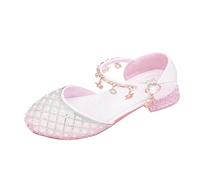 TBloevwlh Zapatos Niños Niñas Lentejuelas Princesas Purpurina Tacón Bajo Tacones Fiesta Cómodo Elegante Tiras Fiesta de Cumpleaños Actuación