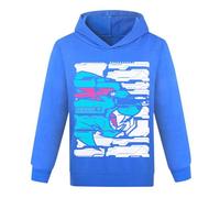 TBNRFrags Mr Beast - Sudadera con capucha para niños, diseño de gato rayado, manga larga, ropa deportiva para niños, color negro y azul, Azul2, 7-8 Years
