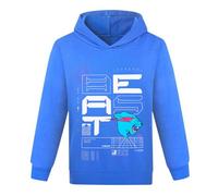 TBNRFrags Mr Beast - Sudadera con capucha para niños, diseño de gato rayado, manga larga, ropa deportiva para niños, color negro y azul, azul, 12-13 años