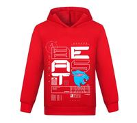 TBNRFrags Mr Beast - Sudadera con capucha para niños, diseño de gato rayado, manga larga, ropa deportiva para niños, color negro y azul, rosso, 11-12 años