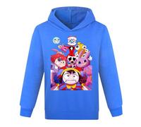 TBNRFrags Sudadera con capucha para niñas de circo digital con diseño gráfico de dibujos animados en púrpura y rosa, sudadera casual con capucha, azul, 11-12 años