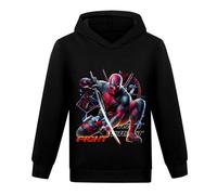 TBNRFrags Sudaderas con capucha para niños de algodón, sudadera de manga larga para niños, sudadera con capucha, sudadera deportiva gráfica con dibujos animados, Negro, 12-13 años