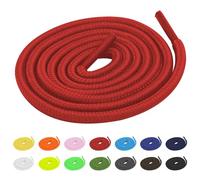 TBOC Cordones Zapatillas Deporte Redondos Cordones Rojo Zapatillas [100 cm] Zapatos Botas Militares Cordon Triatlon [5mm] Compatibles con Converse Altas Nike Adidas Panama Jack Timberland