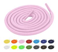 TBOC Cordones Zapatillas Deporte Redondos Cordones Rosa Zapatillas [120 cm] Zapatos Botas Militares Cordon Triatlon [5mm] Compatibles con Converse Altas Nike Adidas Panama Jack Timberland