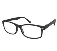 TBOC Gafas de Lectura Presbicia Vista Cansada - Graduadas +1.00 Dioptrías Montura de Pasta Negra Mate Diseño Moda Hombre Mujer Unisex Lentes de Aumento para Leer Ver de Cerca Patillas Bisagras Resorte