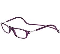 TBOC Gafas de Lectura Presbicia Vista Cansada - Montura Morada Oscura Graduadas +1.00 Dioptrías Hombre Mujer Regulables Imantadas Magnéticas Plegables Lentes Aumento Leer Ver Cerca Cuello Cierre Imán
