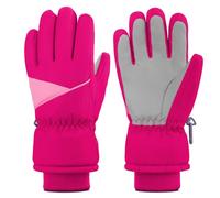 TBoonor Guantes para niños, Guantes de Invierno con Forro Interior de Polar cálido y Transpirable, Guantes de esquí con Palmas, Ideales como Guantes de Bicicleta para niños y niñas de 3 a 12 año