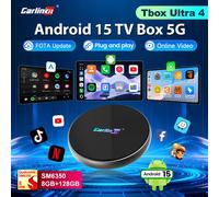 Tbox-Ultra 4 CarlinKit Android 15 TV Box 5G/4G LTE SM6350 Inalámbrico Android Auto & CarPlay Ai Box Para Netflix IPTV GPS 8GB+128GB Ultra 3 LCD EAU 8GB 128GB