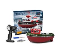 TBRICKFUNR Barco a control remoto, 1:72, 2.4 GHz, 8 km/h, impermeable, RC para adultos, distancia RC de 50 m, carga de cable USB, adecuado para piscinas/lagos/playa (versión RTR)