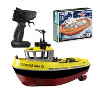 TBRICKFUNR Barco a control remoto, 1:72, 2.4 GHz, 8 km/h, impermeable, RC para adultos, distancia RC de 50 m, carga de cable USB, adecuado para piscinas/lagos/playa (versión RTR)