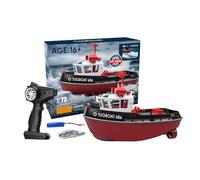 TBRICKFUNR Barco a control remoto, 1:72, 2.4 GHz, 8 km/h, impermeable, RC para adultos, distancia RC de 50 m, carga de cable USB, adecuado para piscinas/lagos/playa (versión RTR)