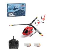 TBRICKFUNR Helicóptero RC, WL AS350 2.4G 4CH 3-Blade Flybarless Realista, modelo de avión RC con retención de altitud barométrica, posicionamiento de flujo óptico y TOL de una tecla, regalo