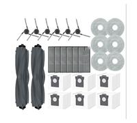 Tbrov Accesorios compatibles con MOVA P50 Pro Ultra /P50Ultra Cepillo Principal Borde Cepillo Tela Bolsa de Polvo Piezas del Filtro(10)