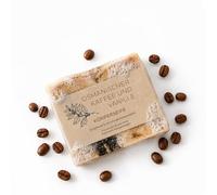 TBS - Jabón de café y vainilla, 1 x 100 g, hecho a mano, con manteca de karité y cacao, vitamina E, sin parabenos, hidratante, para pieles sensibles y secas, jabón facial y corporal