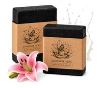 TBS Jabón natural hecho a mano para mujeres con leche de cabra, manteca de karité, miel y lirio - 2 x 100 g - para acné y piel grasa con aloe vera, ashwagandha y té verde