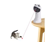 TBTeek Juguete interactivo para gatos activado por movimiento, recargable por USB, juguete automático para gatos con luz roja giratoria, 4 modos de velocidad para gatos, gatitos y perros de interior