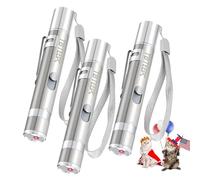 TBTeek Juguetes para gatos, juguete recargable por USB, 3 modos de luz y 5 patrones ajustables, juguete interactivo portátil para mascotas, perro, gato, ratón, juguete para divertirse y jugar (3