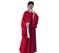 TBTROQXCT Disfraz tradicional chino de Hanfu for mujer, de la antigua dinastía Han, con cinturón, for fiesta de Halloween, túnica larga, traje Tang(23#-red,M)