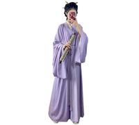 TBTROQXCT Disfraz tradicional chino de Hanfu for mujer, de la antigua dinastía Han, con cinturón, for fiesta de Halloween, túnica larga, traje Tang(23#-purple,M)