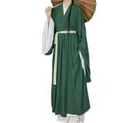 TBTROQXCT Disfraz tradicional chino de Hanfu for mujer, de la antigua dinastía Han, con cinturón, for fiesta de Halloween, túnica larga, traje Tang(23#-green,M)