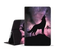TBXOSTN Funda para Samsung Galaxy Tab S10 Lite/ S10 FE/ S9 FE 5G de 10.9 pulgadas / S9 de 11 pulgadas, funda de piel sintética de alta calidad con función de encendido y apagado automático, aullido de