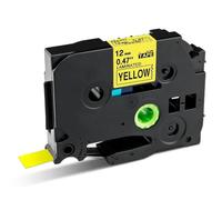 TBXwsofl 1 PCS TZE-231 Cinta de Etiqueta Compatible para PT-H100 P710 P710BT Etiqueta Cinta de 12 mm(Black on Yellow)